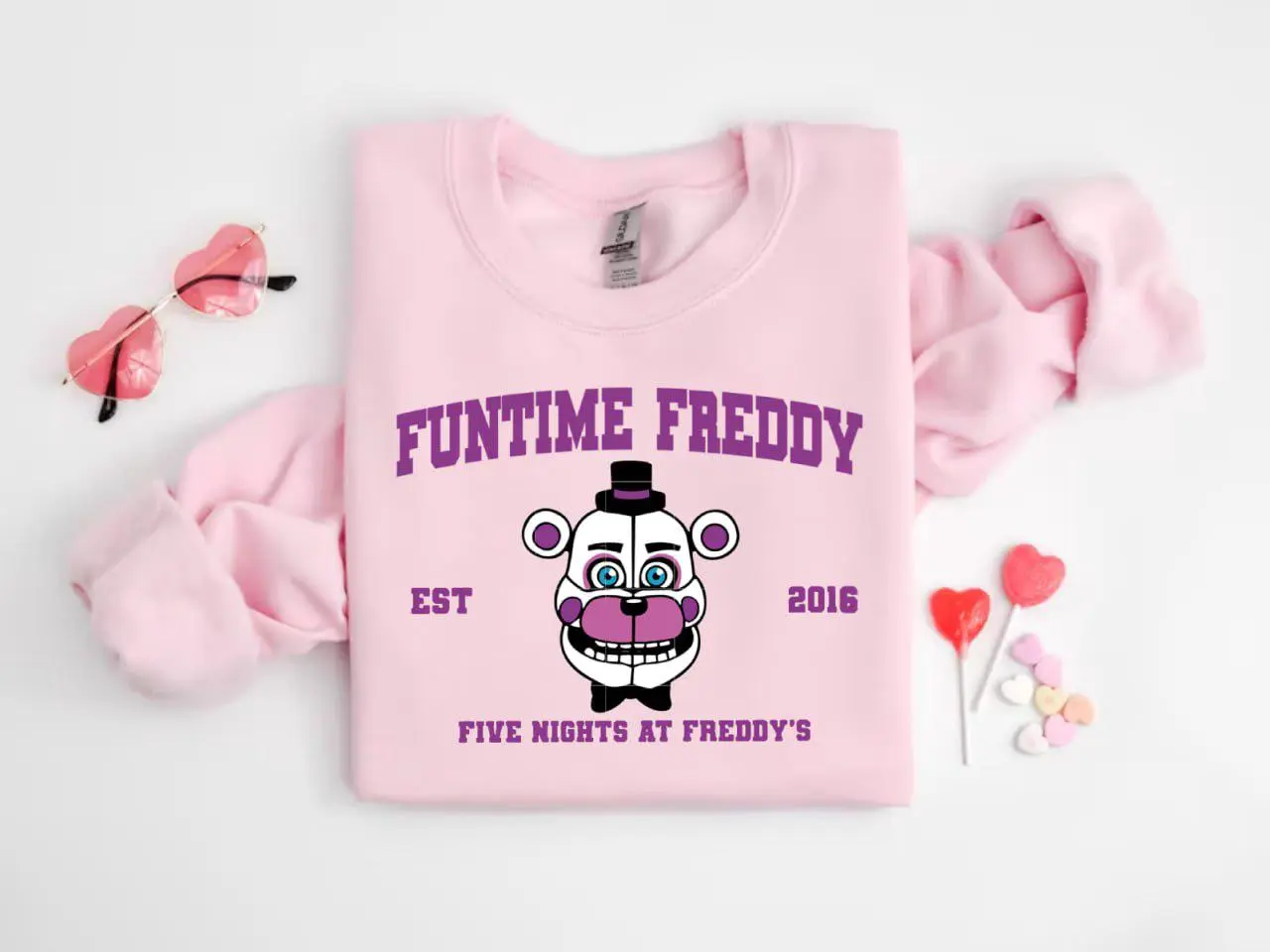 Funtime Freddy + Est.2016  Shirt/Sweatshirt/Hoodie, Five Nights at Freddy's Shirt, Villain Five Nights at Freddys Vintage Halloween 2025 Shirt, Horror Nights, Retro Horror Nights