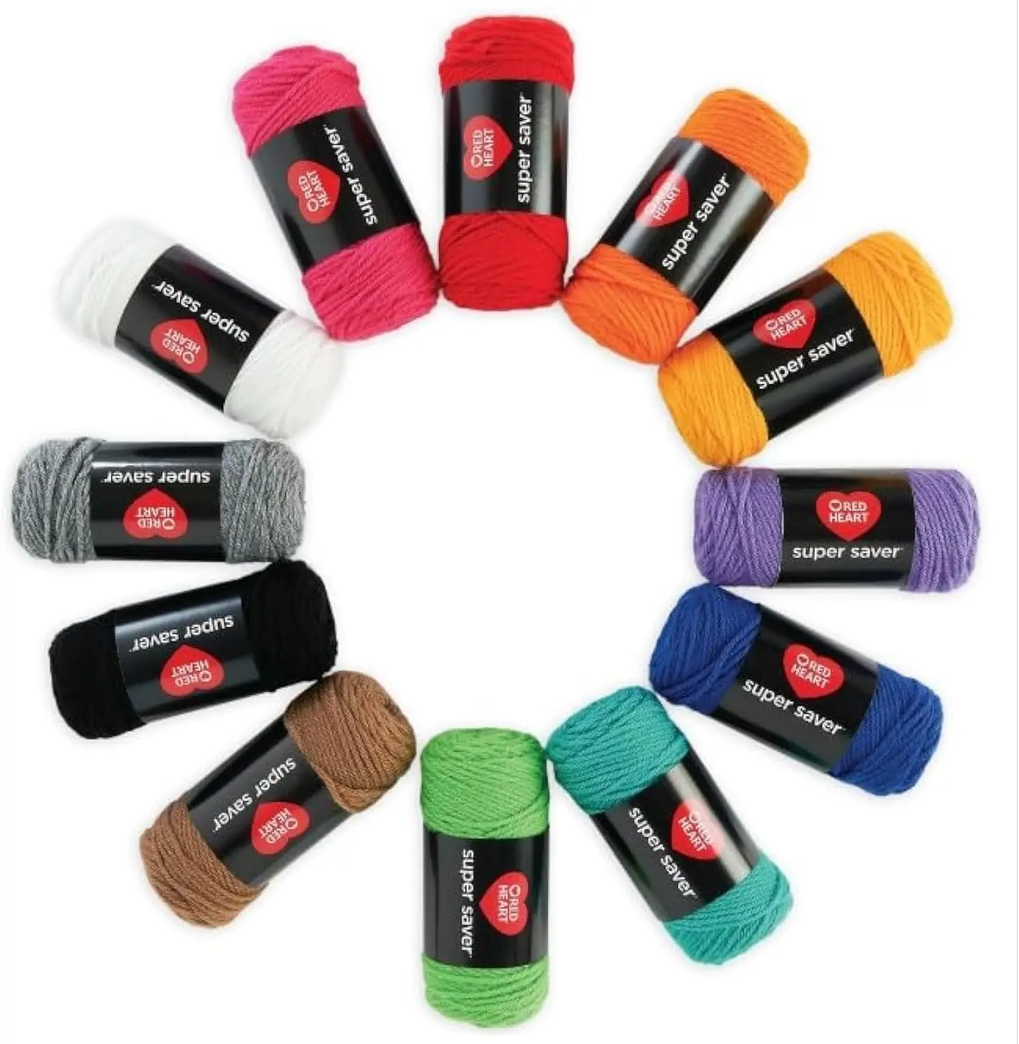 Super Saver 12 Pcs Yarn Craft Kit for Crochet & Knitting & Amigurumi Projects with 93 Yards Per Ball - Sewing Tools & Supplies Handcraft