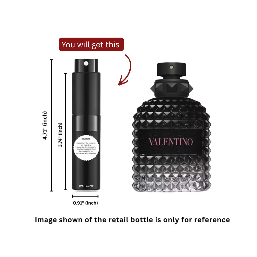Valentino Born in Roma Uomo Eau de Toilette 8ml / 0.27oz – 100% Original Authentic Decanted Perfume Spray for Men