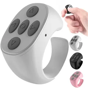 Remote Control Ring,Bluetooth-compatible Page Turner Ring Scroller, Camera Shutter Short Video and Music Remote,Compatible with IOS Android Phones