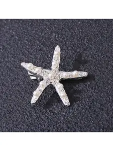 Korean-style Bridal Hair Accessories Forest Fairy Ethereal Wedding Hairpins Starfish Rhinestone Hair Clips New Pearl-Encrusted Wedding Accessories