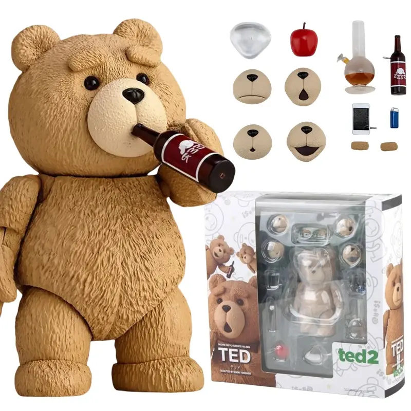 Ted2 Figure Bjd Ted Teddy Bear Action Figure AMAZING YAMAGUCHI Revoltech No.006 Teddy Brick Figure Gk Movie Model Doll Toy Gift