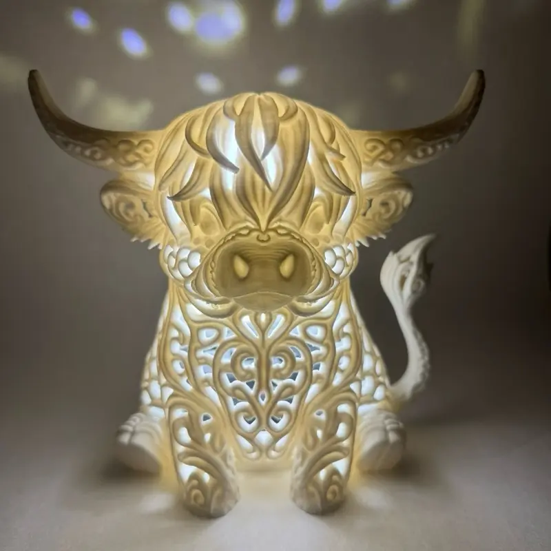 Highland Cow Tea Light Holder