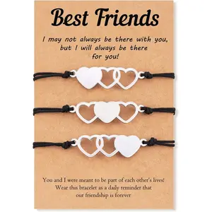 2/3/4/5/6 Pcs Best Friend Bracelets Bff Matching Heart Bracelet Best Friend Friendship Gifts
