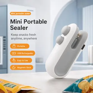 Mini portable sealer – Must-Have 2-in-1 Cutter, USB Rechargeable, Keep Snacks Fresh