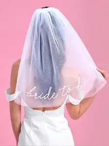 Bridal Headband Comb with Trailing Veil, Elegant Wedding Accessory, Perfect for Bridal Parties, Bachelorette & Special Occasions