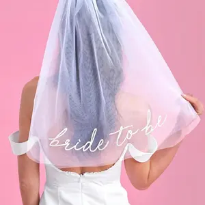 Bridal Headband Comb with Trailing Veil, Elegant Wedding Accessory, Perfect for Bridal Parties, Bachelorette & Special Occasions