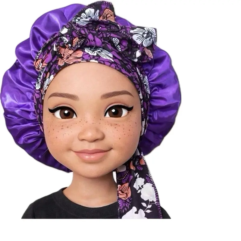 Crown’d Essence Satin Bonnet - Adjustable Wrap-Around Tie for Secure Fit, Reduces Frizz, Prevents Breakage, Locks in Moisture, Ideal for Curls, Braids, Silk Press, Natural Hair