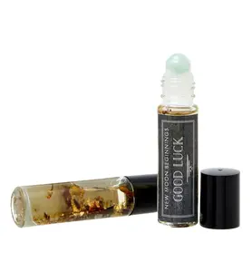 Prosperity Oil Roller Bottle - Abundance and Success Ritual oil - Green Aventurine Crystal roller bottle - Attraction oil - Magnet Oil