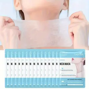 10pcs Sadoer Neck Masks with Glycerin & Hyaluronic Acid - Moisturizing Neck Care Sleek Packaging, Ideal Gift for Office Workers & Tech Users, Neck Mask for Face, Light Beige Hydration, Skincare Routine Hydrating Skincare, Skincare Enthusiasts,