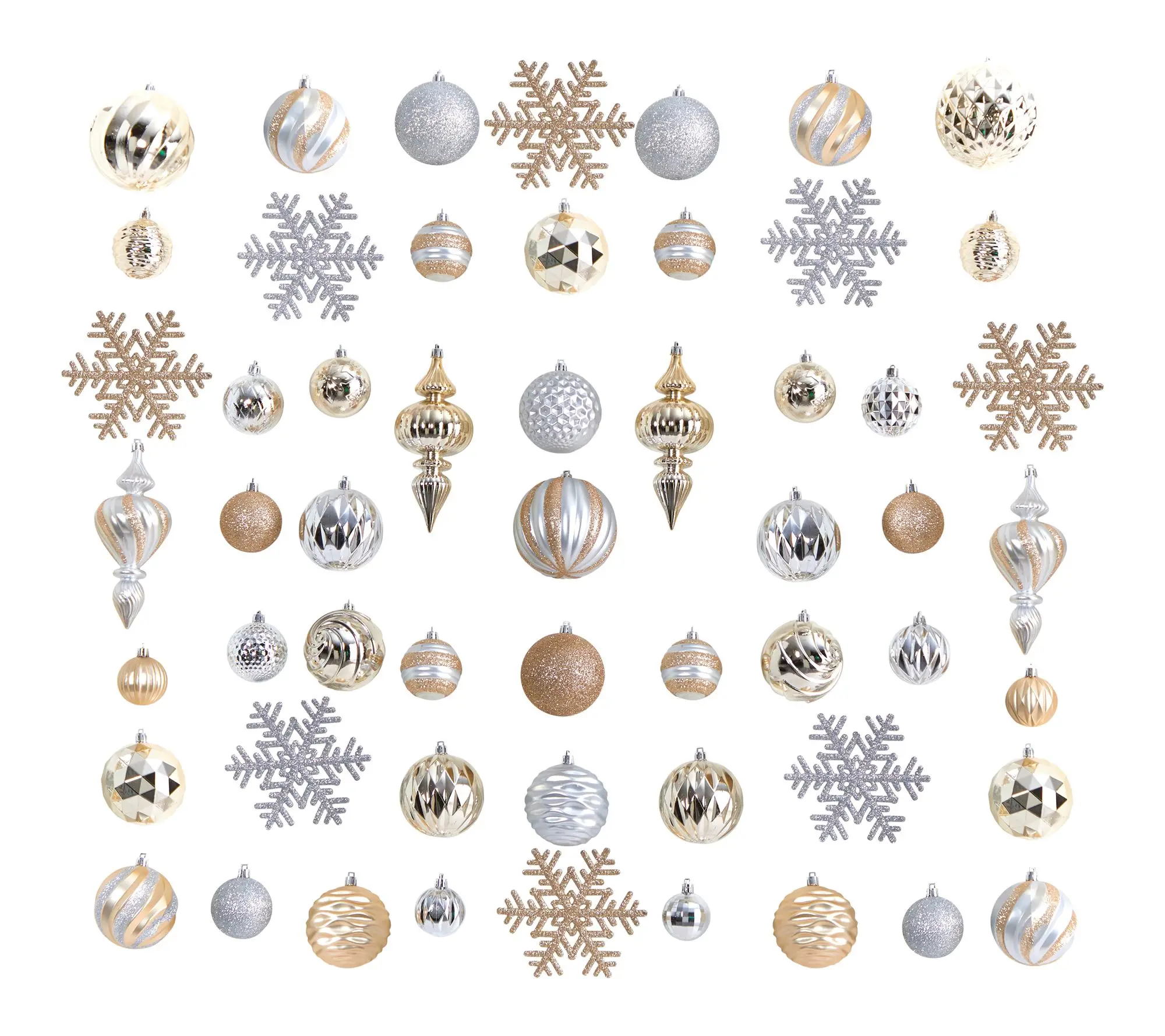 Nearly Natural Shatterproof Ornament Box Set 81 Count