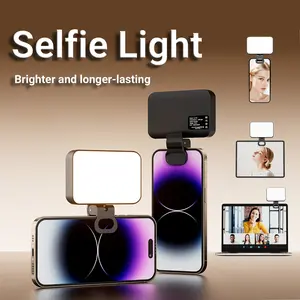Digital Display LED Selfie Panel Light, Portable High Capacity Brightness, Phone Selfie Lamp, Selfie Fill Light, Selfie LED Lights, USB Rechargeable Makeup & Video Call Lighting