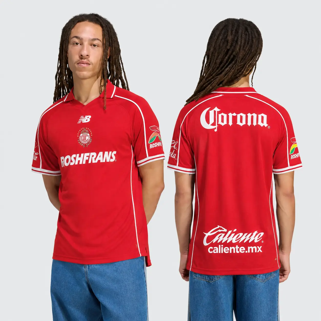 Toluca FC Red Home Soccer Jersey | Classic Liga MX Football Shirt | Men’s Short Sleeve Match Day Fanwear | Red & White Retro Sports Top