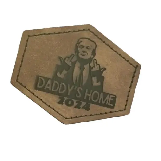 Trump 2024 Adhesive Backed Daddy's Home Leather Patch
