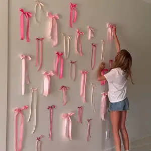 12-Piece Ribbon Bow Craft Set, Perfect for Birthday Party Backdrop & Wedding DIY Decorations, Party Supplies, Enhance Your Event Ambiance