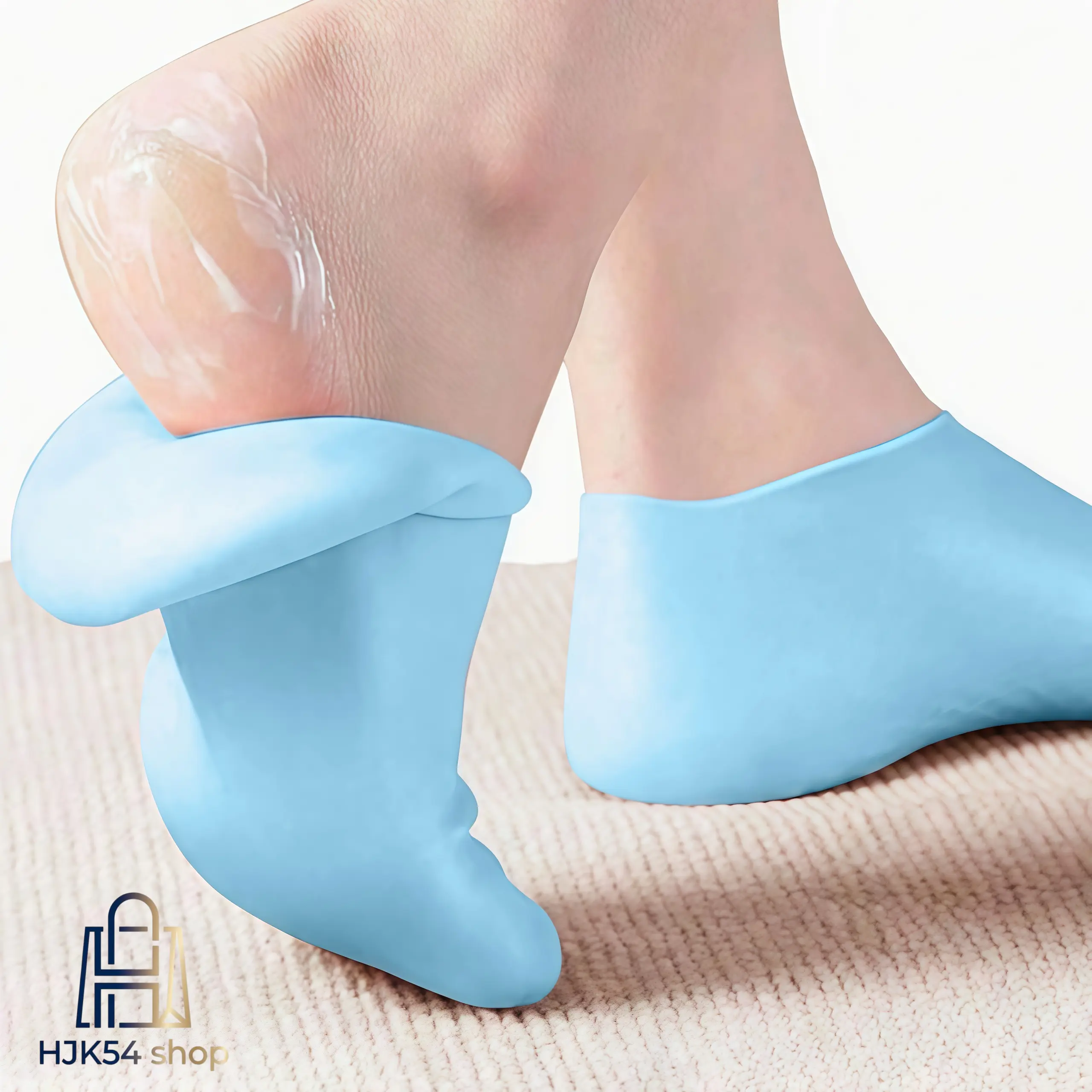 Silicone Moisturizing Foot Socks, Reusable Anti-Crack Foot Care Covers, Soft Gel Heel Protectors for Dry Cracked Feet, Exfoliating Foot Mask Socks for Home Spa