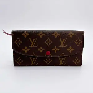 Pre-owned Louis Vuitton Monogram Emilie Wallet Fuchsia