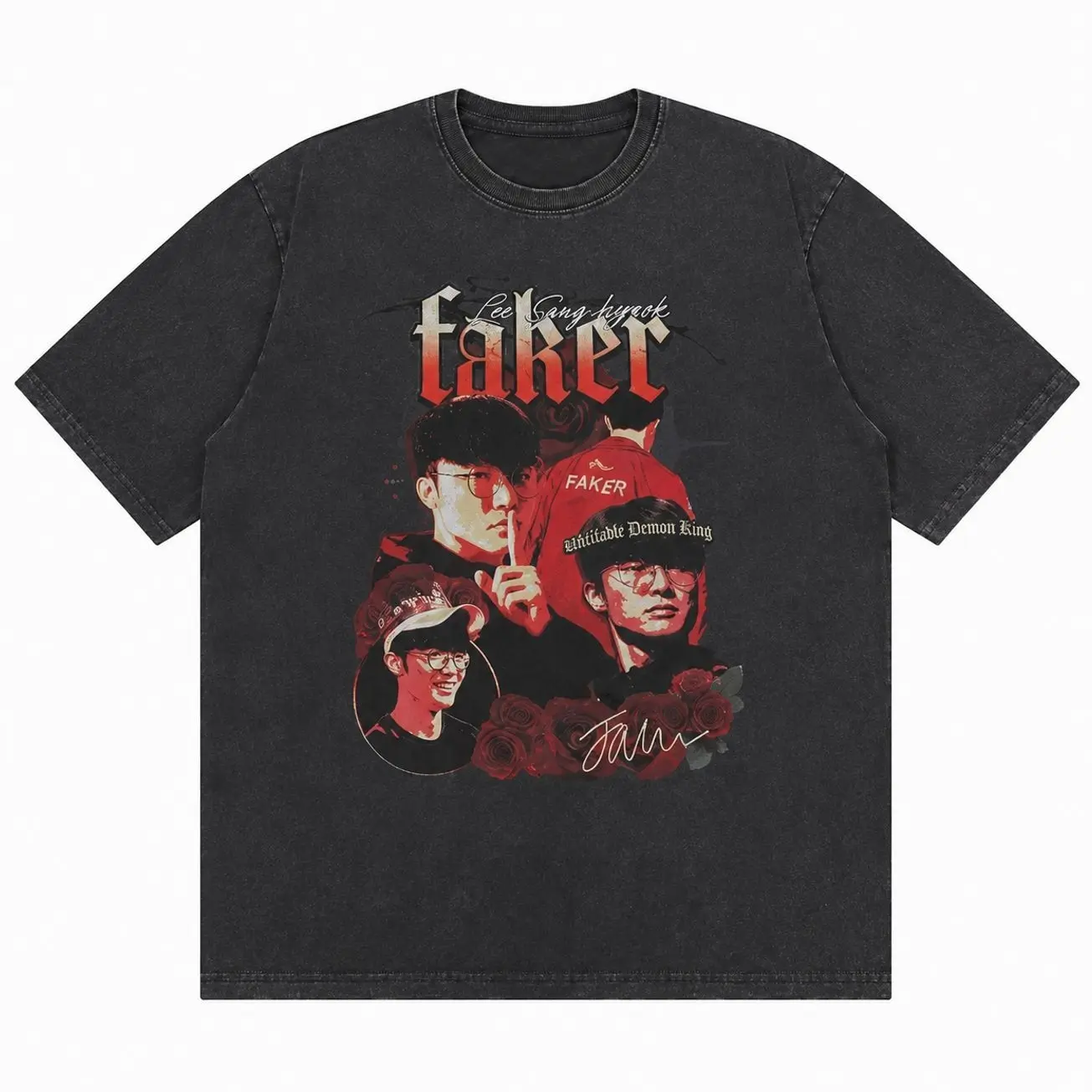 T1 LOL member homeground wash shirt, T1 Faker, T1 Doran, T1 Oner, T1 Peyz, T1 Keria, Gift for Faker's  fan, 2026 League of Legends World Championship shirt S6I