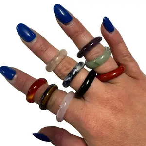 Natural Gemstone Ring - Crystal Ring - Polished Gemstone Ring - Complete Crystal Ring