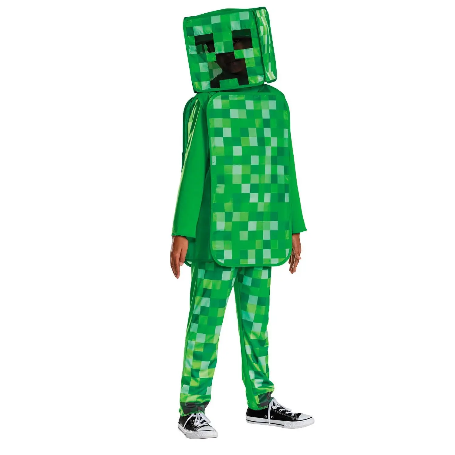 Kids Classic Minecraft™ Creeper Pop-Out Role Play Party Costume - Large (10-12), Pretend Play Disguise with Pants for Parades