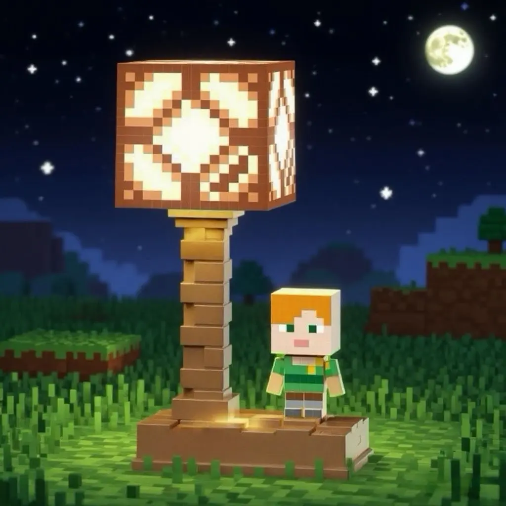 Minecraft Peripheral Game Elements TNT Night Light MC Building Block Lamp Student Bedside Lamp for Kids Room Glowahaha