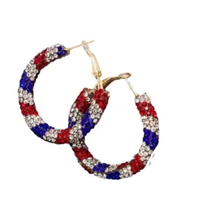 Red White and blue earrings