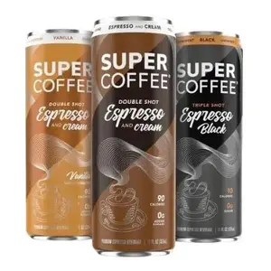 Super Coffee, Ready To Drink Espresso, 11 Fl Oz (Pack of 12), No Added Sugar, 150mg Caffeine, Low Calories, Low Carb