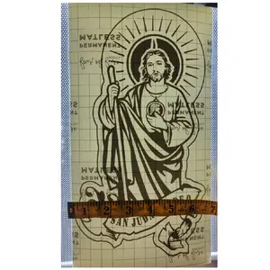 San Judas Tadeo 10 in Vinyl Car Sticker Design for Vehicle or Flat Surfaces Easy Install Versatile Application 5-6 Inches
