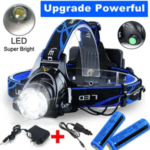 Rechargeable  LED Headlamp Camping Hiking Headlamp Work Light +Battery+Charger Set(Logistics only For USPS.TK/TMEU only For self-pickup)