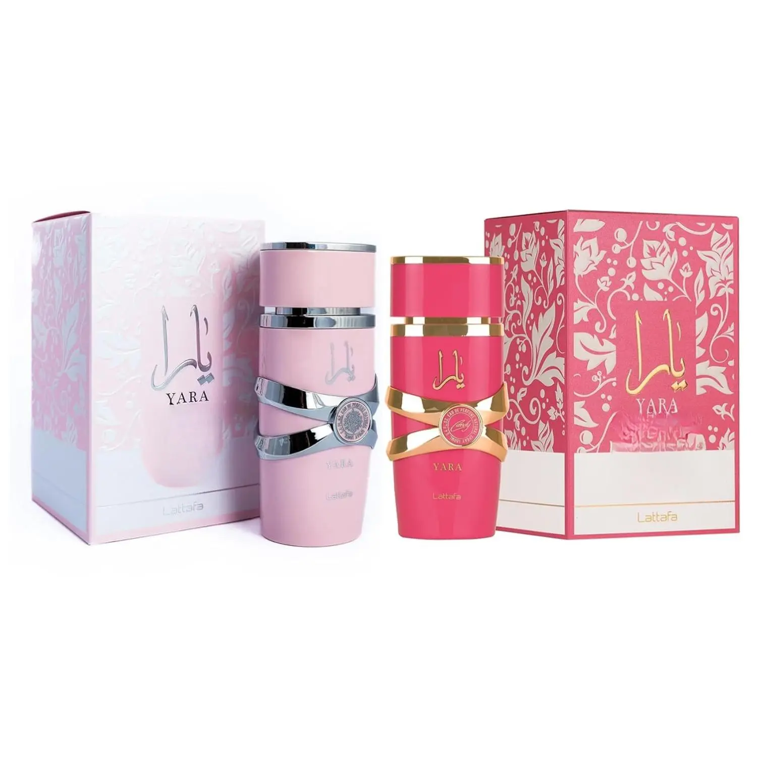 Lattafa Yara Pink & Yara Candy 2 Piece Fragrance Bundle for Women (3.4 Ounce Edp Floral Scents Perfume Floral Perfume Oil Fruity Sweet Floral Floral Gourmand