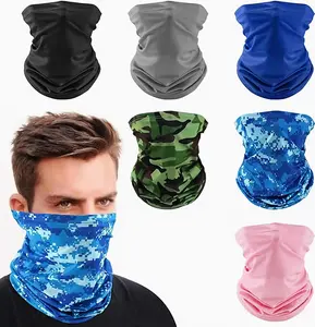 Buy 5 Get 1 Free  6 Pack Cooling Neck Gaiter Face Mask UV Protection Sun Shield Breathable Scarf Windproof Dust Mask for Men  Women Ideal for Hiking Cycling  Fishing