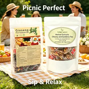 Chicory Gardenia + Ginseng Five-Treasure Tea Bundle: Natural Uric Acid Support & Energy Boost| Great Taste, Suitable for Men & Women| Organic Herbal Tea Bags for Daily Wellness| Non-GMO, Caffeine-Free