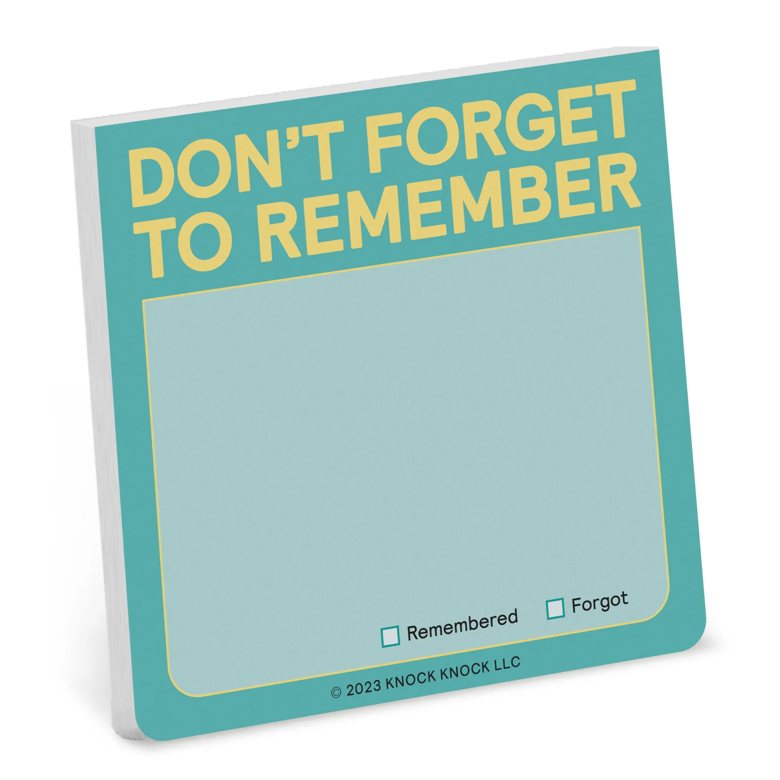 Knock Knock Reminder Sticky Note Pad - 1 Count, 3 x 3 in, 100 Sheets, Sticky Surface, To-Do List Tool for Office Stationery Supplies