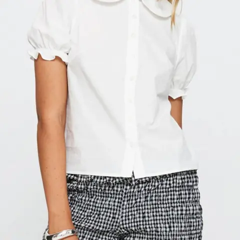 Women's Short Sleeve Button Front Shirt Blouse, Button Up Blouse, Versatile Work & Daily Wear Top Stylish Women's Clothing for Everyday Use