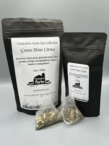 Green Mint and Citrus Tea - Herbal Beverage with Refreshing Mint and Citrus Flavor
