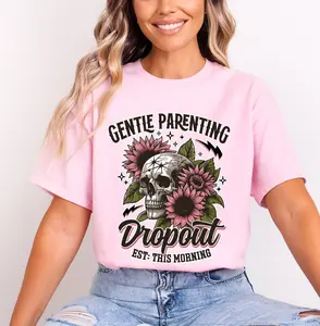 Gentle Parenting Dropout Shirt DryBlend Top Fall Shirt Apparel Mom Shirt Coquette Fall Vibe Cotton Shortsleeve T-Shirt Light Tshirt Womenswear Graphic