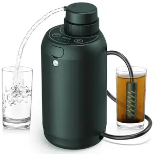 Camping Water Filter – Water Filtration System Survival with 0.01 Micron, 6-Stage Portable Water Filter, Electric Emergency Water Purifier with SOS Light for Hiking, Travel, Backpacking – Green
