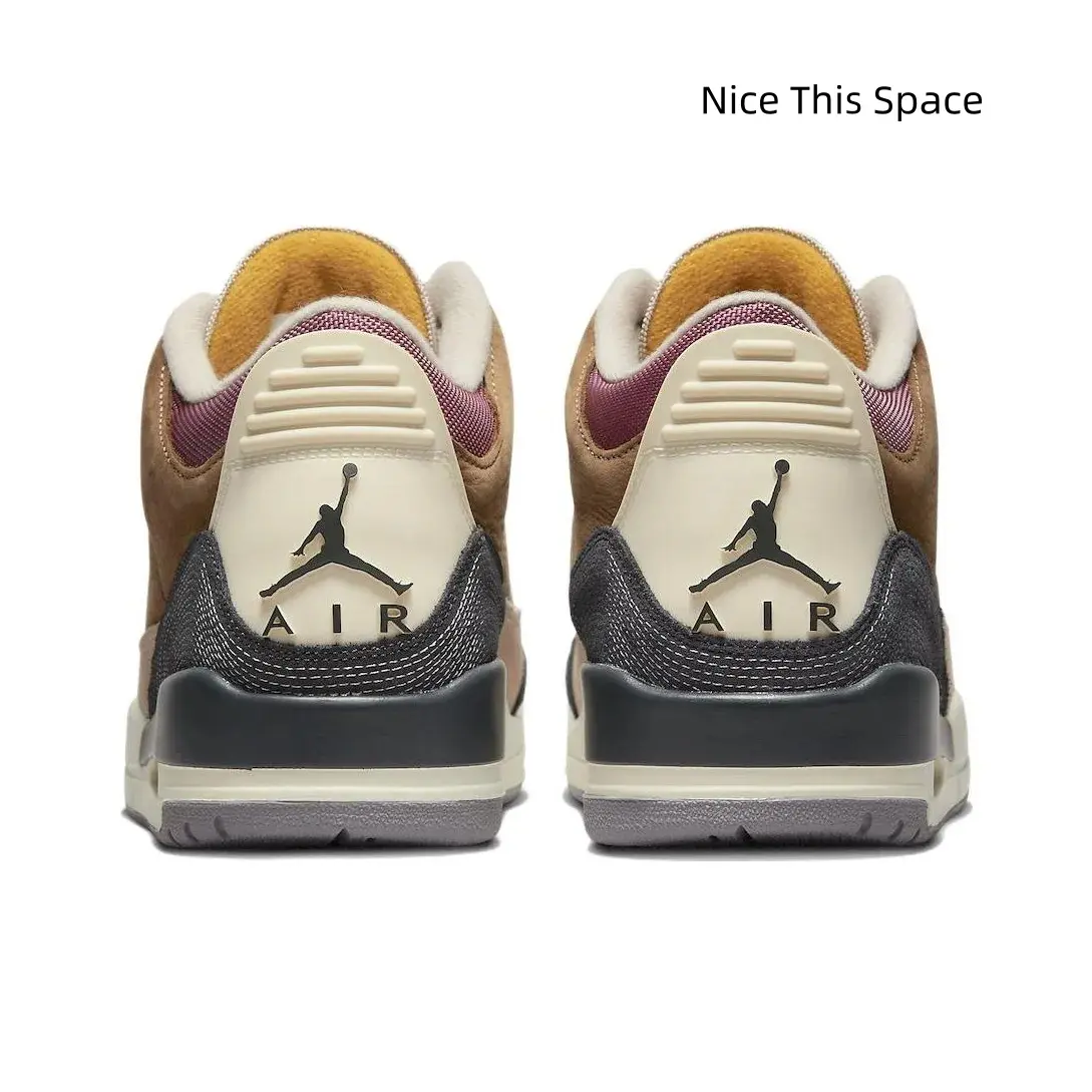 Vintage Patchwork Suede Mid Top Athletic Shoes, Tan Brown & Maroon Upper Non-Slip Grey Rubber Outsole Lightweight Workwear Street Basketball Sneakers For Men