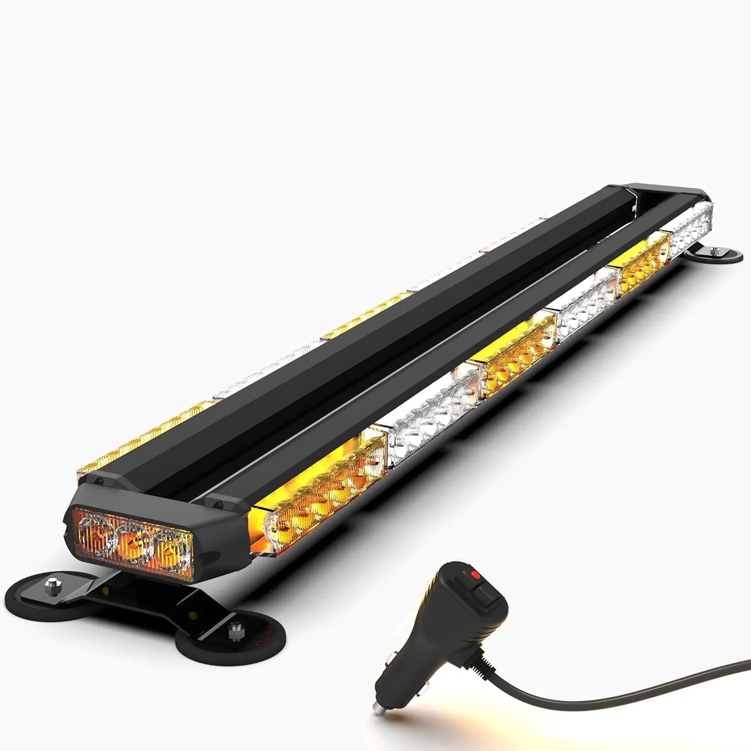 38 Inch Led Strobe Flashing Light Bar Amber White Warning Safety Lights for Trucks Construction Vehicles 38 Inch Led Strobe Flashing Light Bar Amber White Warning Safety Lights for Trucks Construction Vehicles