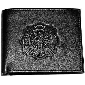 Fire Department Bi-fold Men Wallet - Black