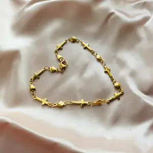 ETERNAL 14k Gold Cross & Heart Bracelet | Faith Jewelry for Women