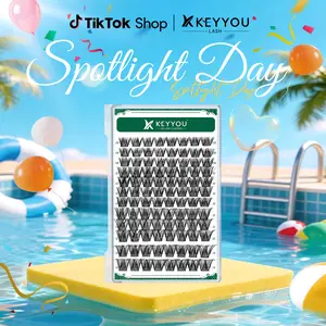 KEYYOU DIY Lash Clusters 8-14MIX Volume Lash Extension Waterproof Long-Lasting Eyelashes Extensions D Curl Easy to Use for Beginners #SpotlightDay