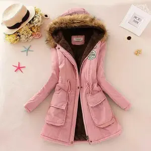 New Autumn Winter Women Cotton Jacket Padded Casual Slim Coat Emboridery Hooded Parkas Wadded Warm Overcoat Fashion Parkas Tops Clothing