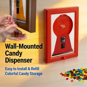 2-pack Wall-mounted square photo frame candy box, hanging decorative photo frame snack storage box, quick access to candy and nuts, pet cat and dog treats, holiday decoration, Christmas gift, birthday gift, selected colors, multiple colors available.
