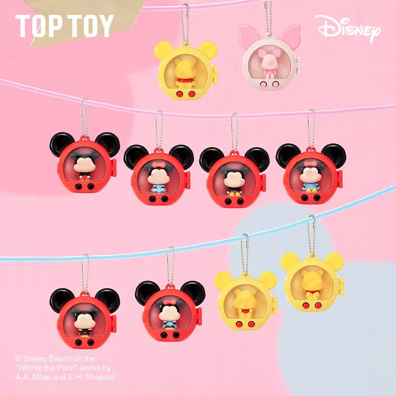 TOPTOY Disney Mickey & Friends Mini Pouty Series Collectible Blind Box Figures - Unisex Cute Plush Desktop Ornament, Holiday/Birthday Gift, Maymei Rebel Doll Backpack Companion, Collectibles for Toy Enthusiasts