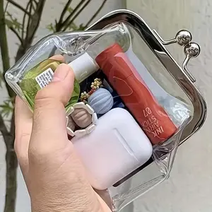 1pc/3pcs Clear Plastic Coin Purse Organizer Set with Lock – Keep Your Valuables Safe & Stylish Coin Pouch