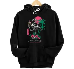 Personalized Riot-Society-Tropical-Skeleton-Flamingo Pullover Hoodie
