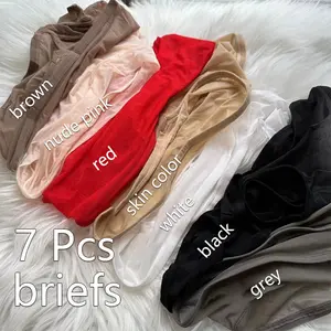 7 Mixed Colors MAX 154LB Ladies' Shiny Transparent Panties These panties are comfortable smooth and soft made of high-density knitted fabric