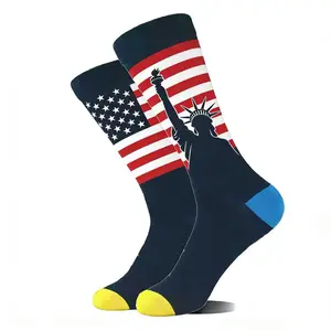 Ultimate 9-Pack American Style Socks: Patriotic Stars & Stripes, Iconic Statue of Liberty, and Bold Money Sign designs.  Premium combed cotton with reinforced heels, blending U.S. heritage with urban streetwear for maximum comfort.