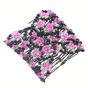 6-piece multifunctional magic set, hair comb and hair clips, elegant and versatile double-row comb set, suitable for daily life